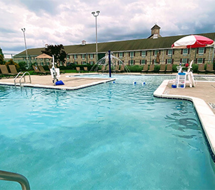 Photo of the outdoor pool