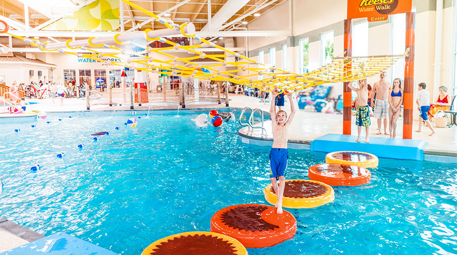 child playing at Waterpark at the Hershey Lodge.